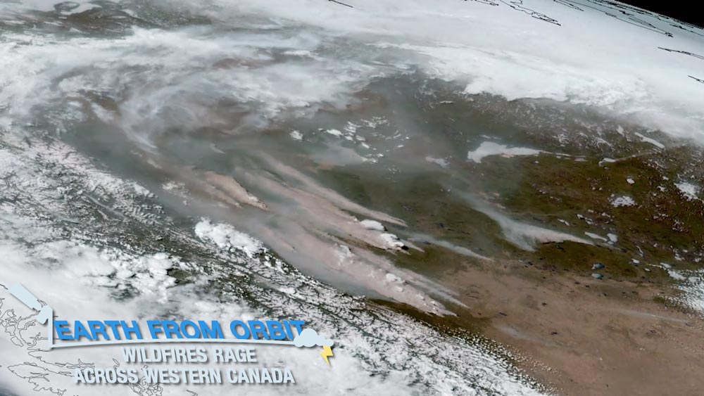 Earth from Orbit:  Wildfires Rage in Western Canada 