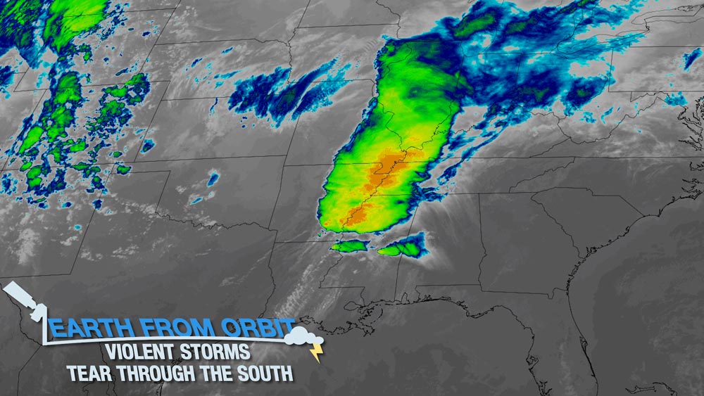 Earth from Orbit: Violent Storms Tear Through the South