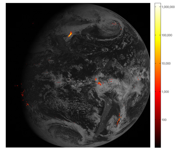 First GLM lightning data